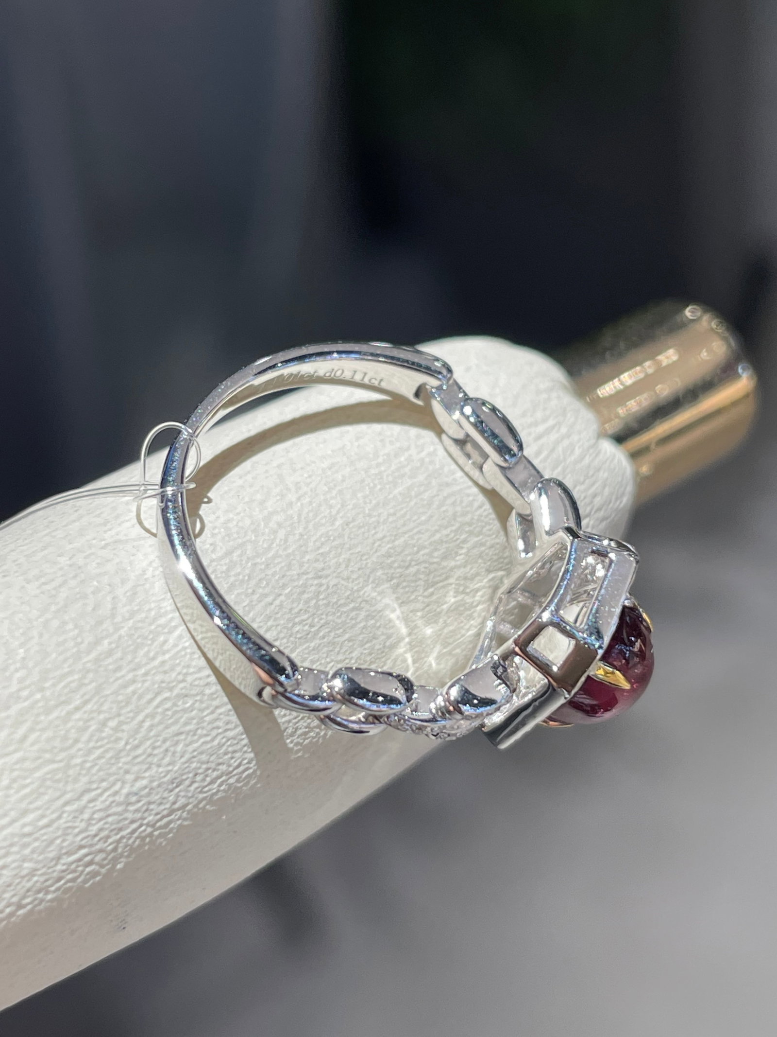 14k Gold 1.01 Ct Natural Tourmaline & Diamond Ring - 6