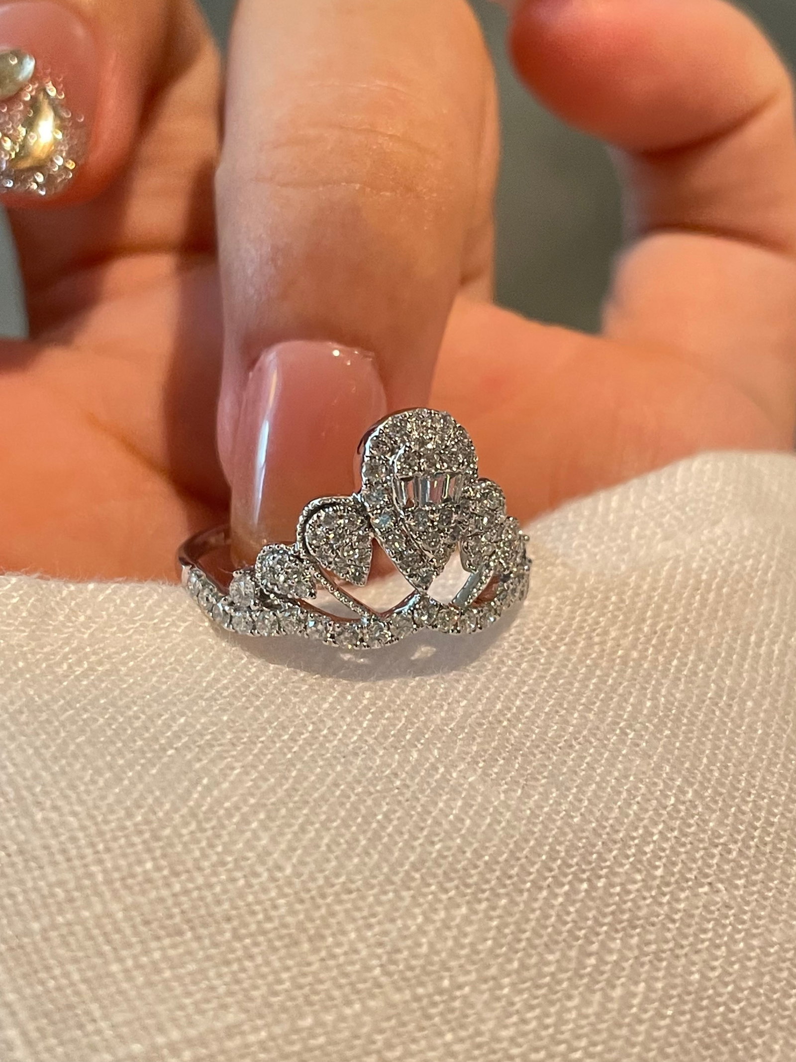 14k Gold 0.5 Ct Natural H Diamond Ring - 2