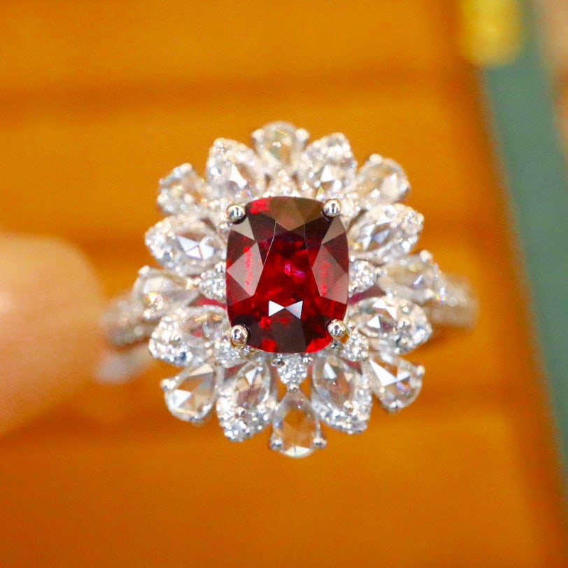 14k Gold 1.72 Ctw Natural Ruby & Diamond Ring (1 of 6)
