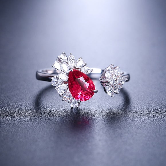 14k Gold 1.56 Ctw Natural Ruby & Diamond Ring (1 of 7)