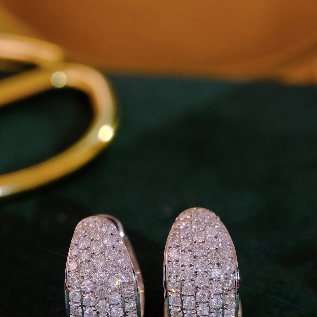 14k Gold 1.6 Ct Natural H Diamond Earrings (1 of 6)