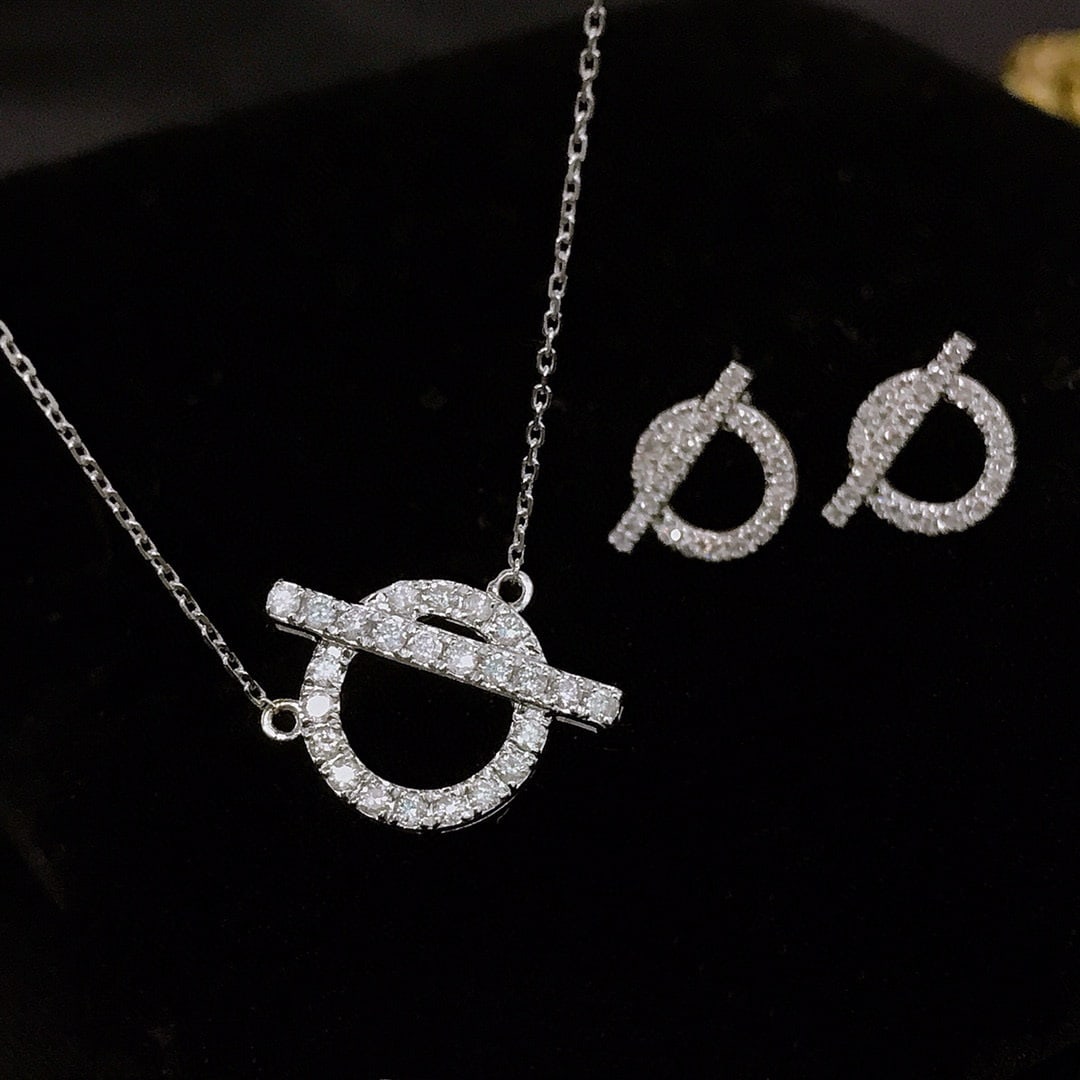 14k Gold 0.52 Ctw Natural H Diamond Jewelry Set: Ref:231066436 // gold content:14k gold // necklace // main gemstone:diamond // shape:round // carat weight:0. 28ct // clarity grade:vs-si // color:h // treatment:natural // cut grade:g // //