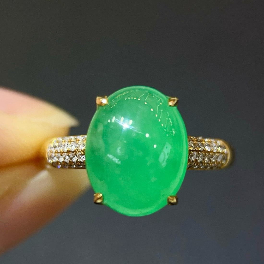 14k Gold 3.66 Ctw Natural Emerald & Diamond Ring (1 of 6)