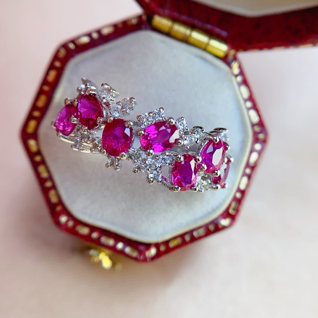 14k Gold 2.00 Ct Natural Ruby & Sapphire Ring (1 of 6)