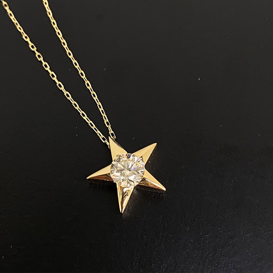 14k Gold 0.7 Ct Natural H Diamond Necklace (1 of 9)