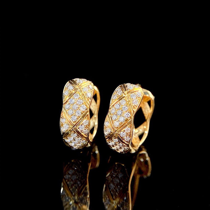 14k Gold 0.30 Ct Natural H Diamond Earrings (1 of 2)