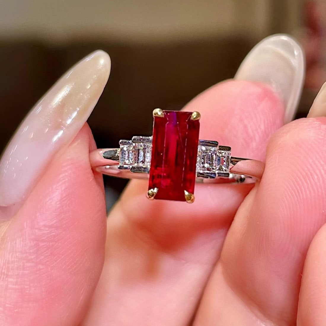 14k Gold 1.41 Ctw Natural Ruby & Diamond Ring (1 of 4)