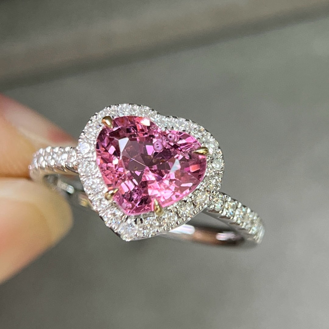 14k Gold 2.65 Ctw Natural Spinel & Diamond Ring - 2