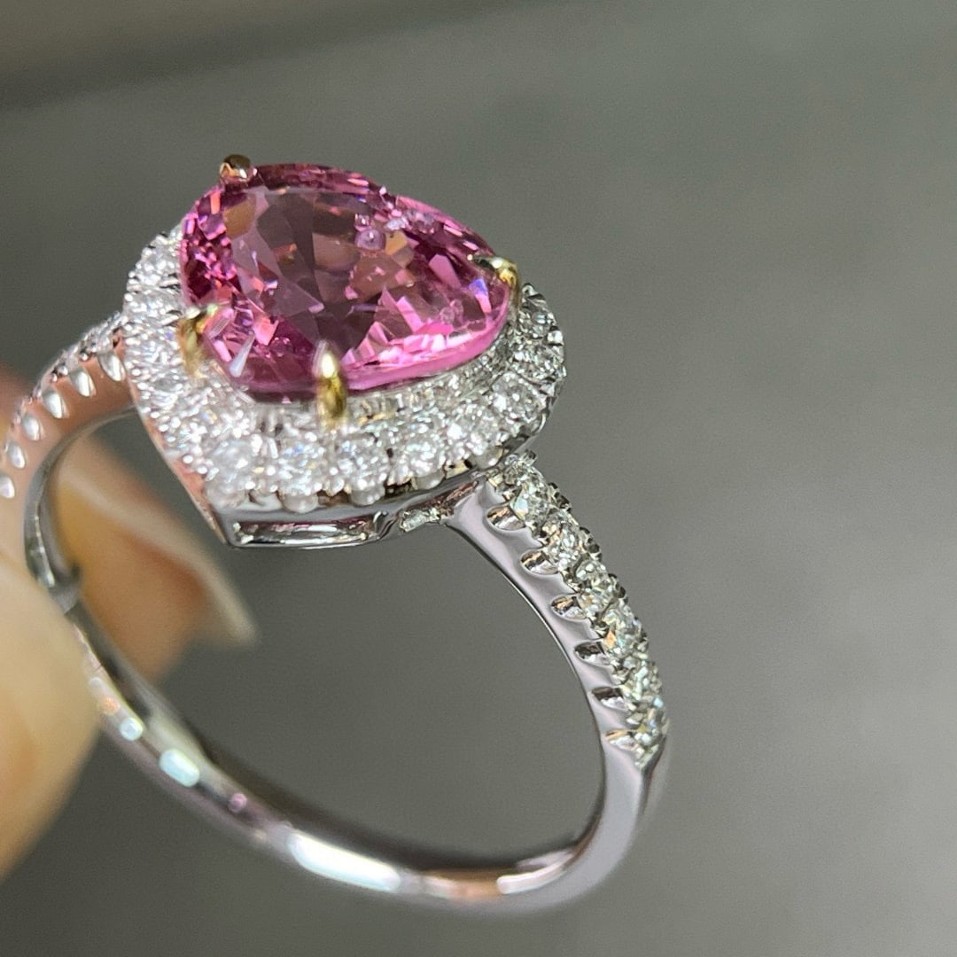 14k Gold 2.65 Ctw Natural Spinel & Diamond Ring - 5