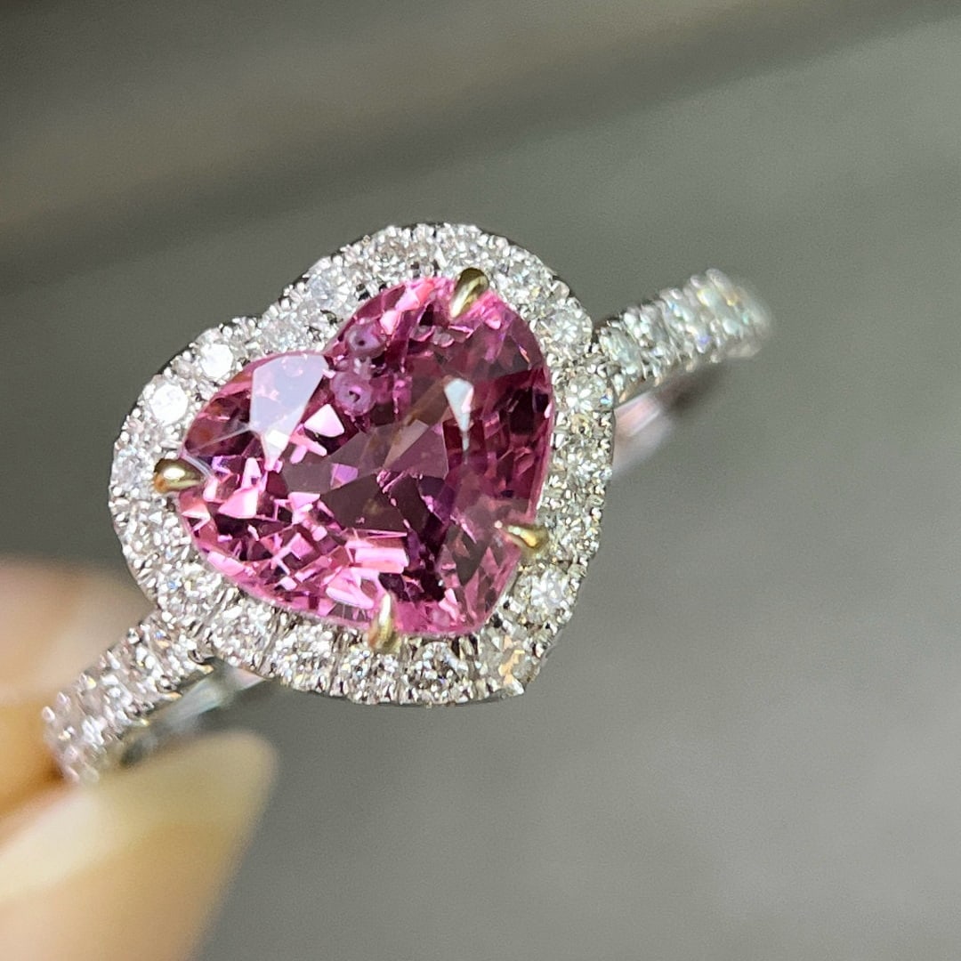 14k Gold 2.65 Ctw Natural Spinel & Diamond Ring - 7