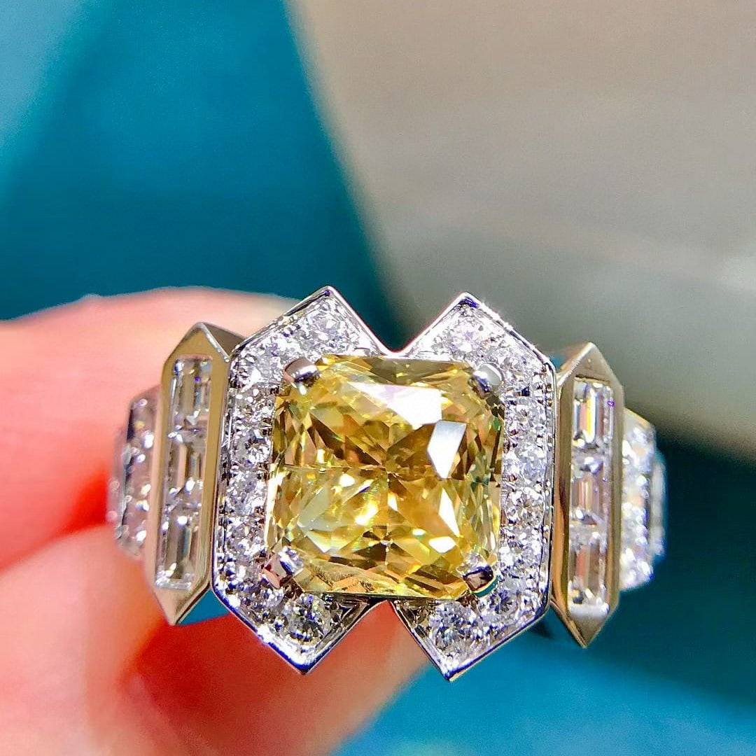 14k Gold 3.39 Ctw Natural Sapphire & Diamond Ring (1 of 5)