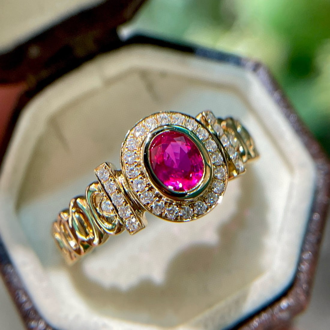 14k Gold 0.45 Ct Natural Ruby & Diamond Ring (1 of 8)
