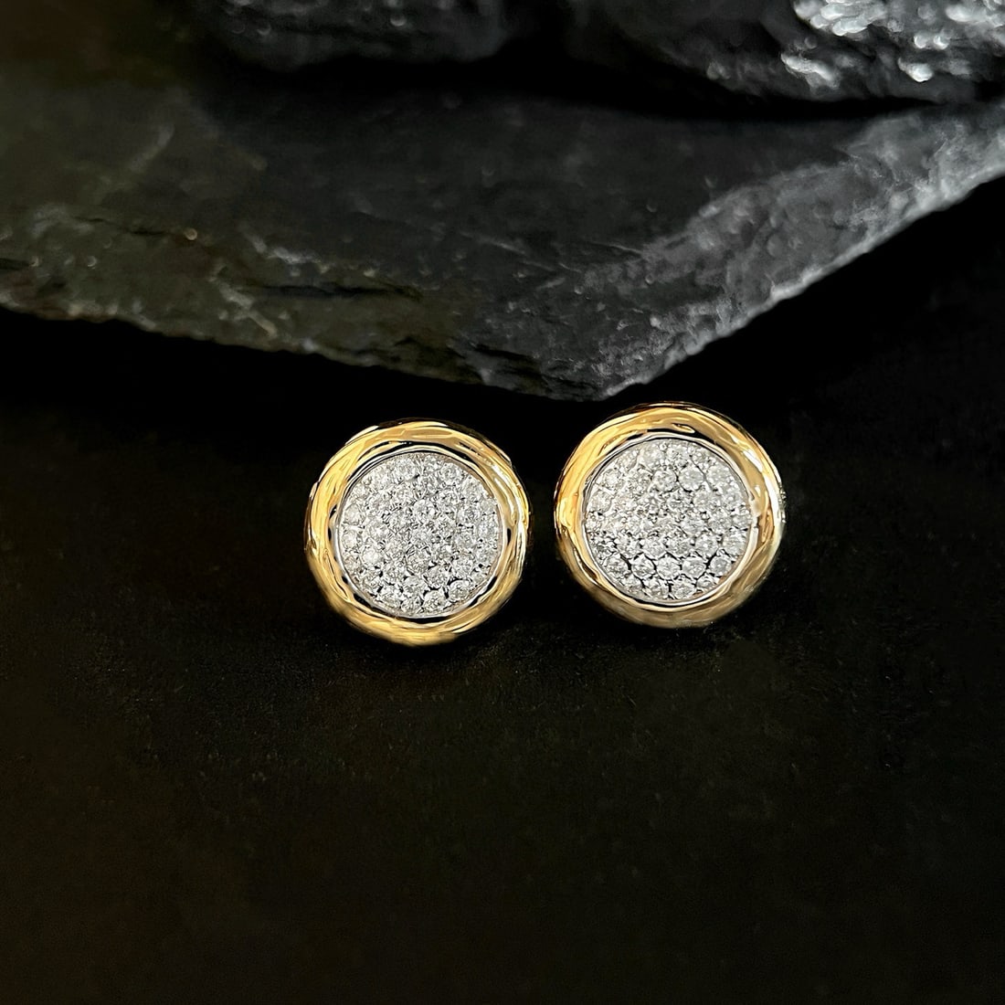 14k Gold 0.76 Ct Natural H Diamond Earrings: Ref:231074023 // gold content:14k gold // main gemstone:diamond // shape:round // carat weight:0. 76ct // clarity grade:vs-si // color:h // treatment:natural // cut grade:g // Condition: NewLow