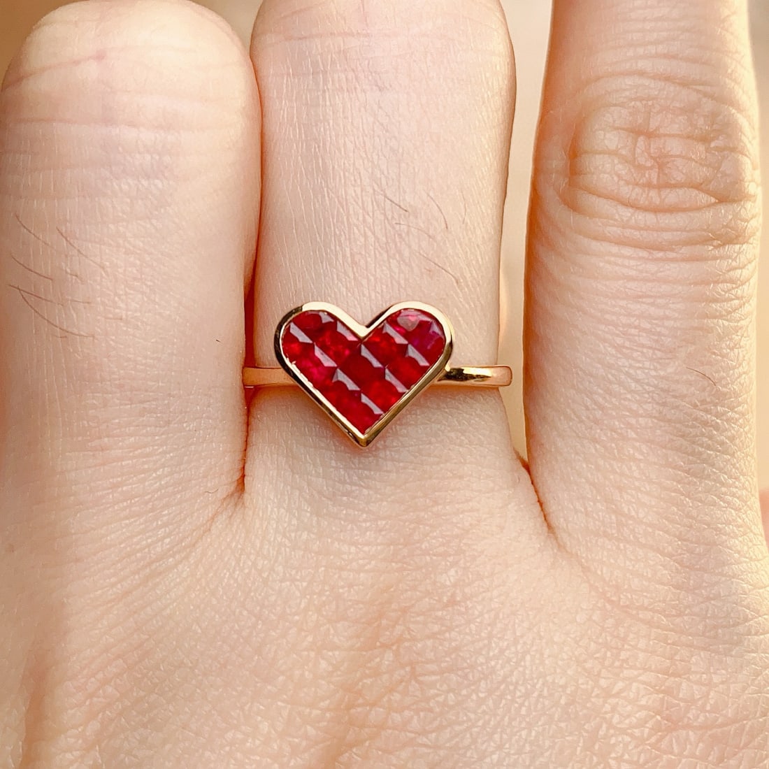 14k Gold 1.30 Ct Natural Ruby Ring - 6