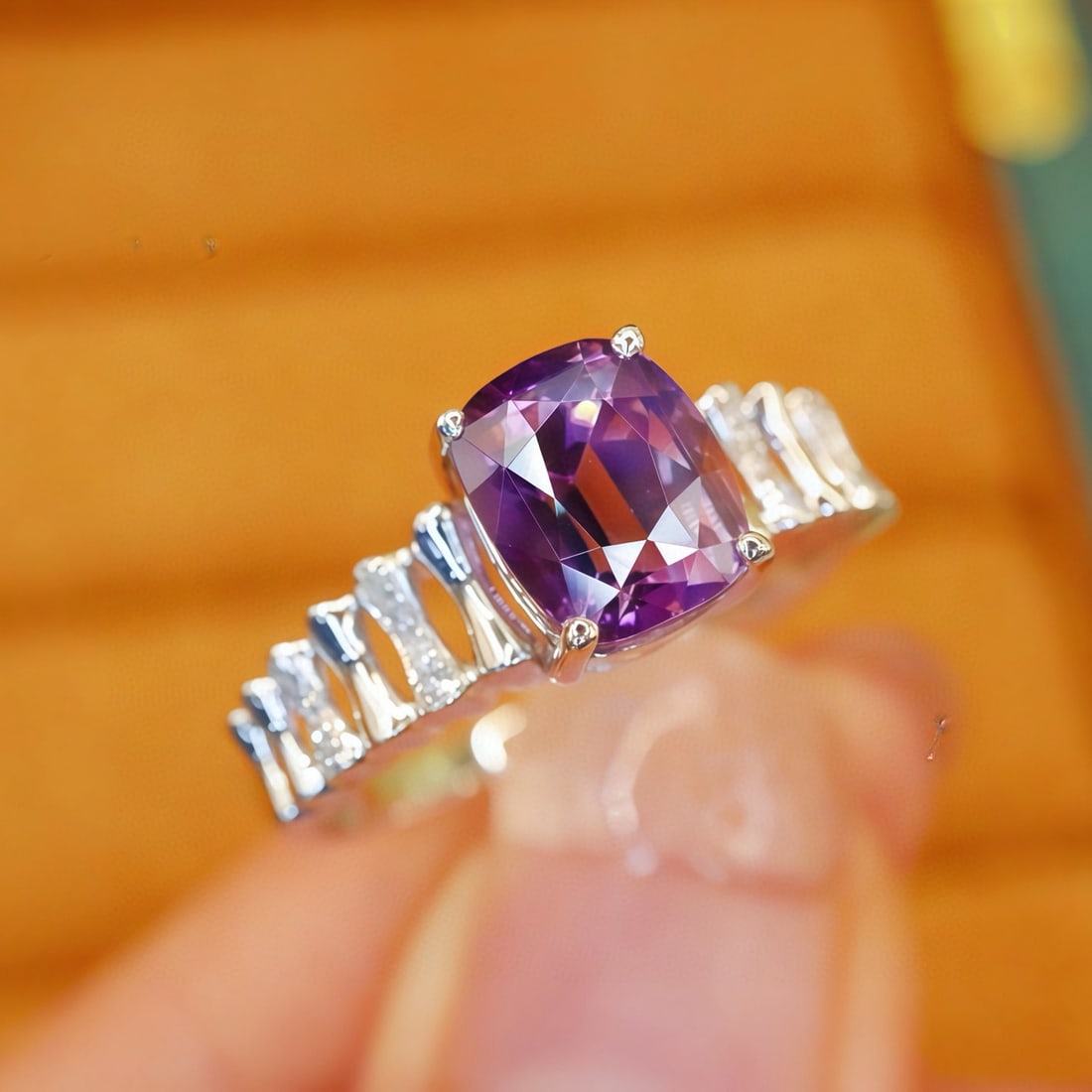 14k Gold 2.09 Ctw Natural Spinel & Diamond Ring - 3