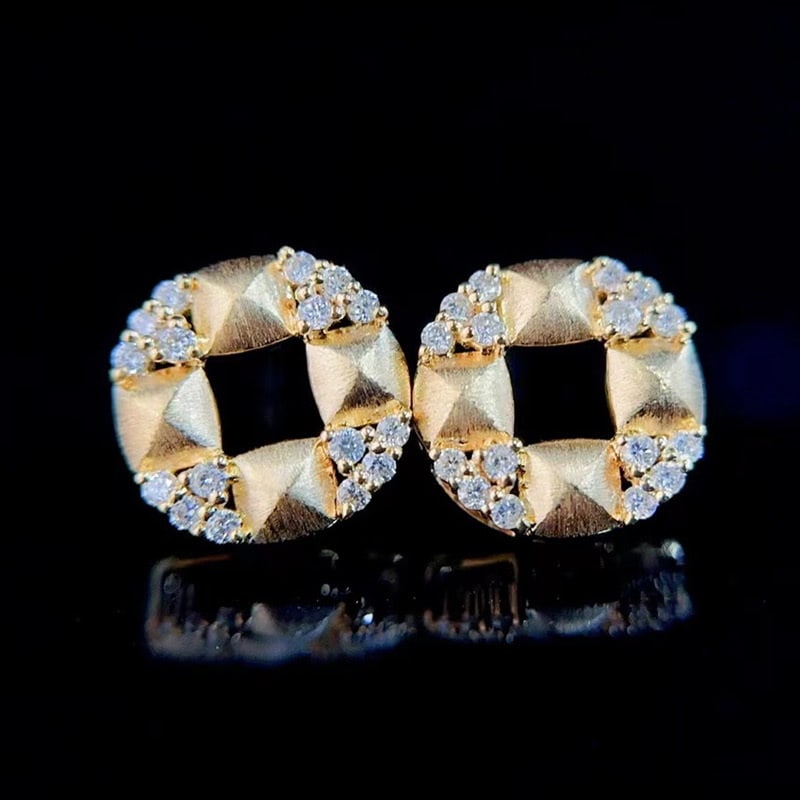 14k Gold 0.28 Ct Natural H Diamond Earrings: Ref:231076003 // gold content:14k gold // main gemstone:diamond // shape:round // carat weight:0. 28ct // clarity grade:vs-si // color:h // treatment:natural // cut grade:g // Condition: NewLow