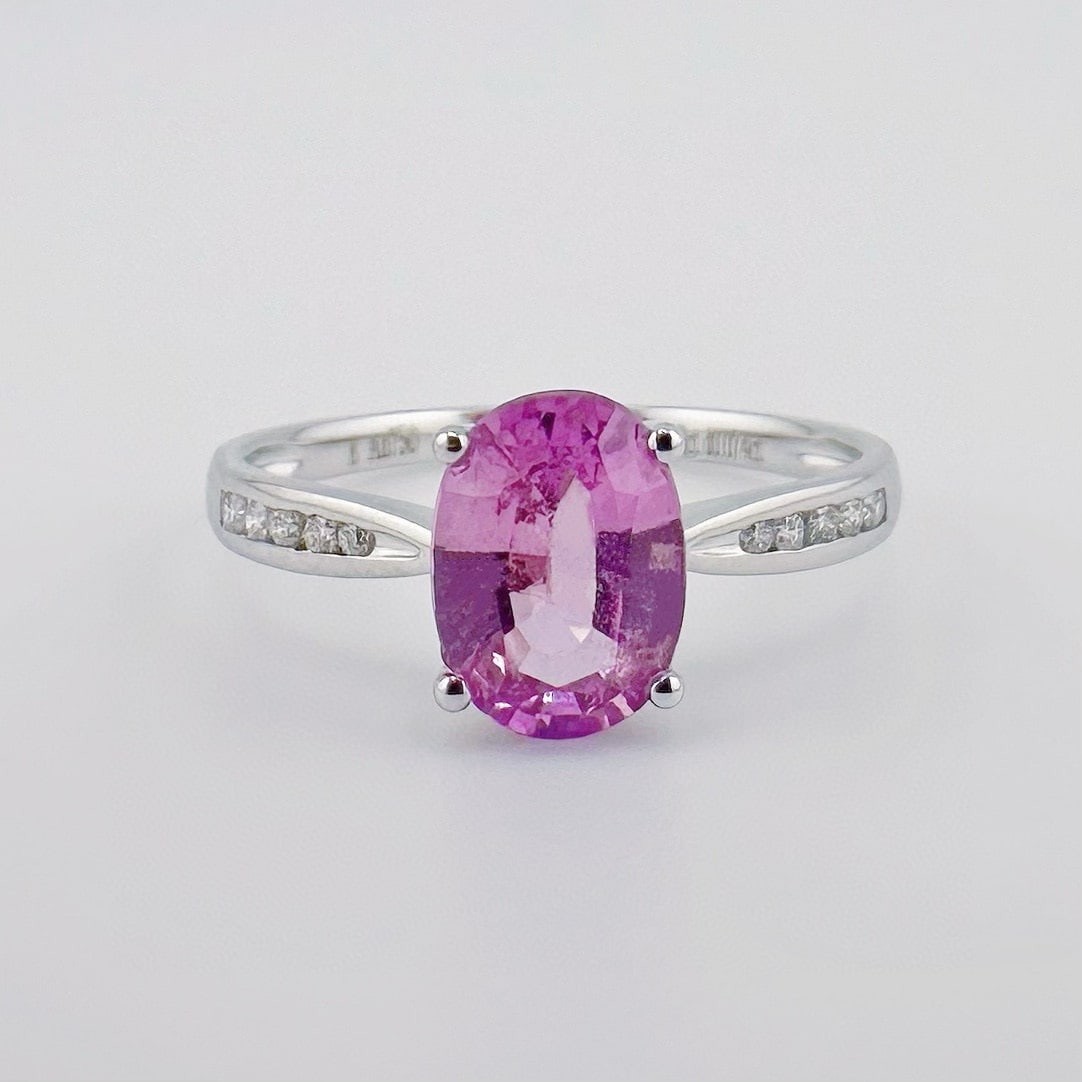 14k Gold 1.50 Ctw Natural Sapphire & Diamond Ring (1 of 4)