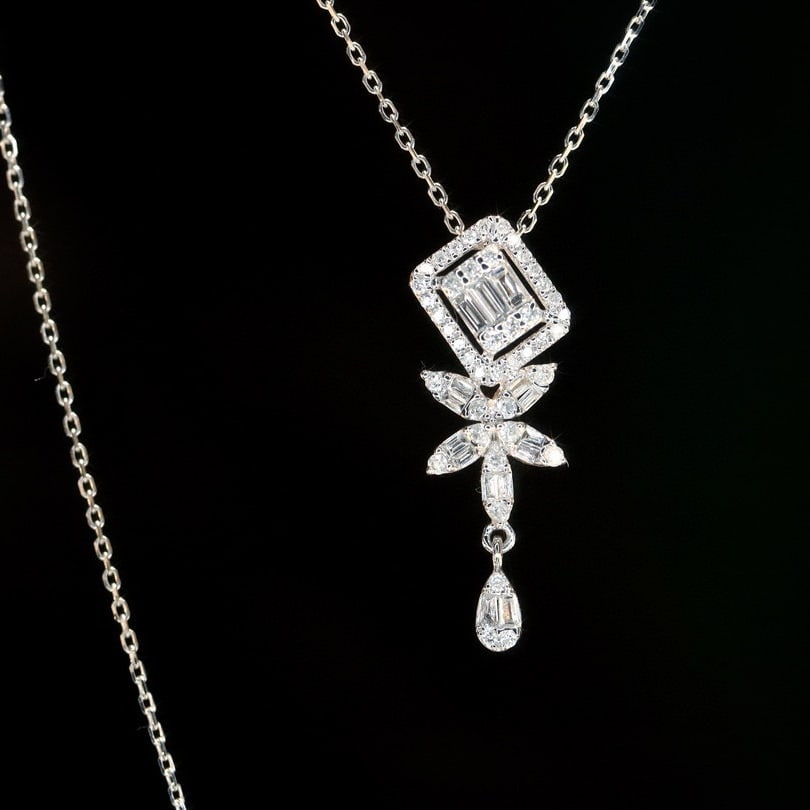 14k Gold 0.36 Ct Natural H Diamond Necklace (1 of 3)