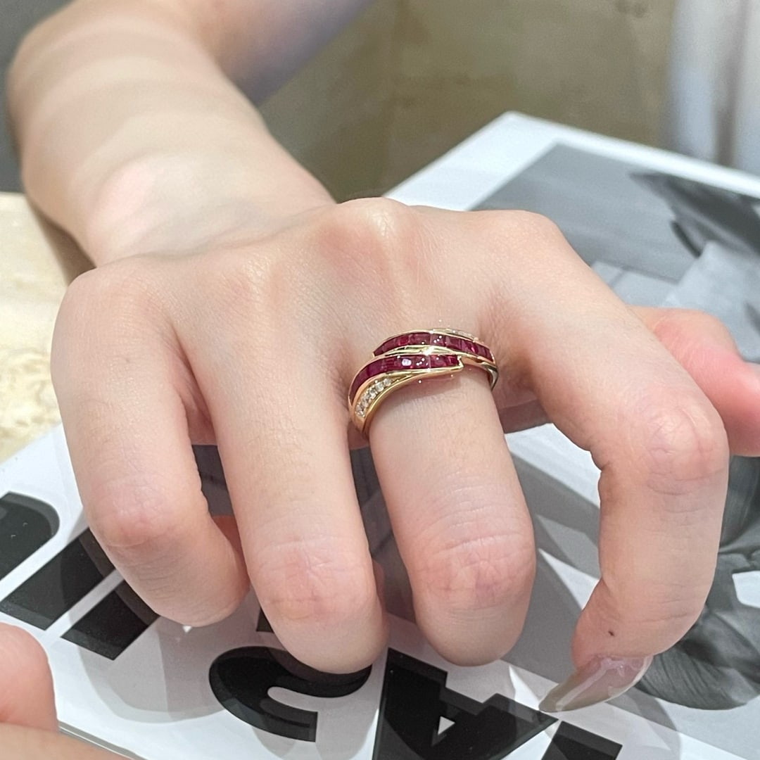 14k Gold 1 Ct Natural Ruby & Diamond Ring (1 of 4)