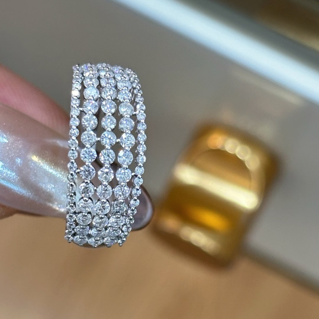 14k Gold 1 Ct Natural H Diamond Ring: Ref:231078137 // gold content:14k gold // ring size:7. 25us // // main gemstone:diamond // shape:round // carat weight:1ct // clarity grade:vs-si // color:h // treatment:natural // cut grade:g //