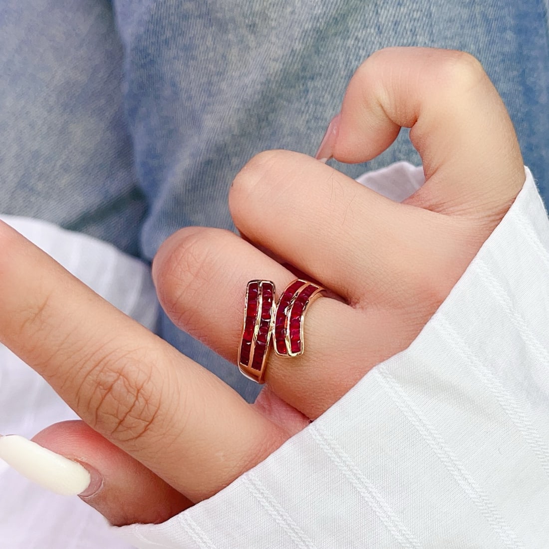 14k Gold 2.40 Ct Natural Ruby Ring - 3