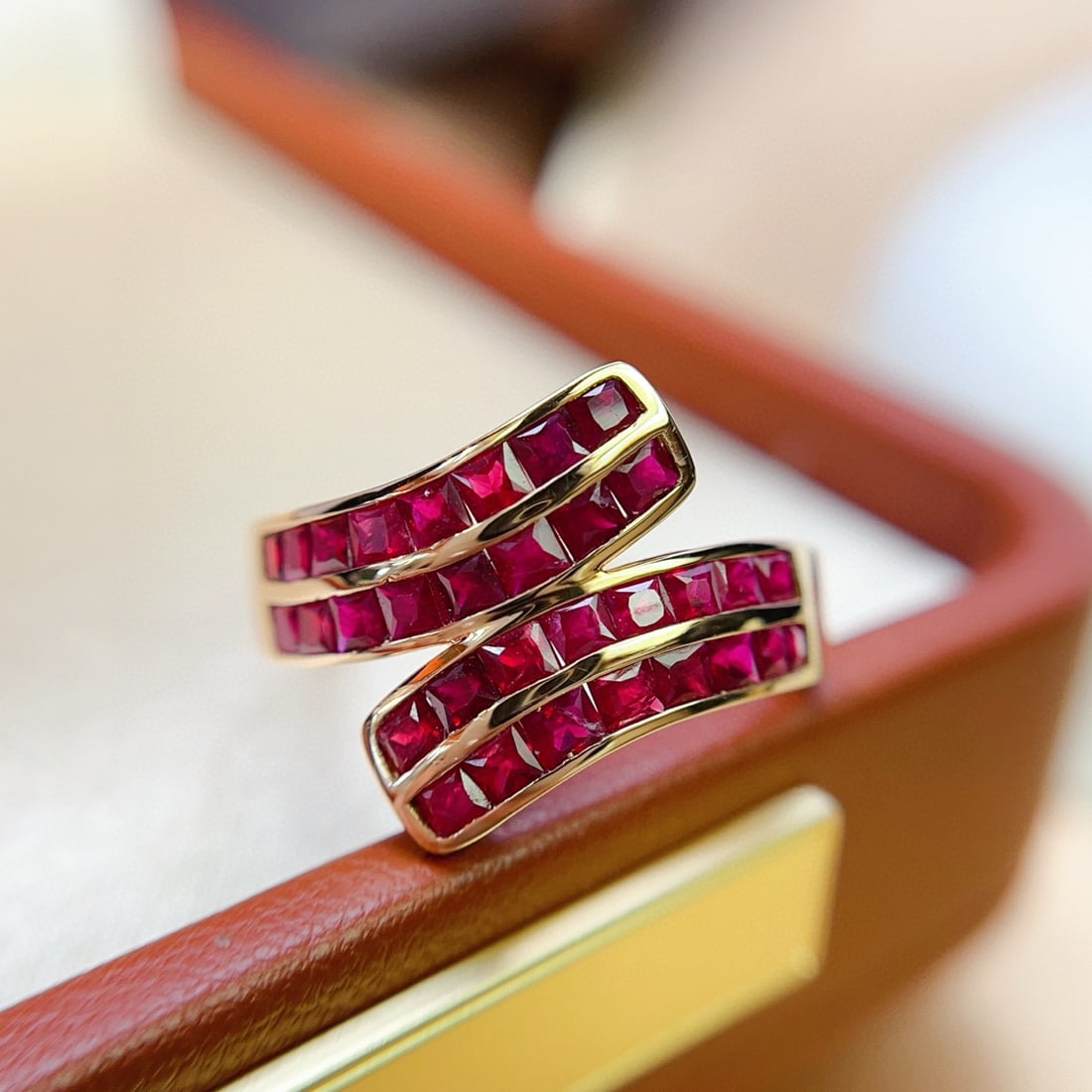 14k Gold 2.40 Ct Natural Ruby Ring - 5