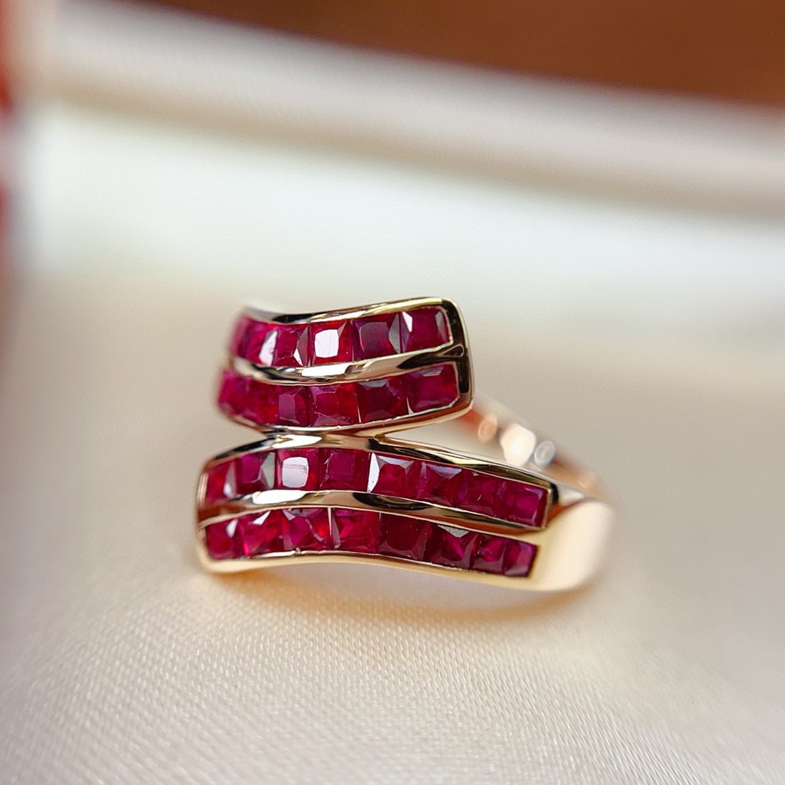 14k Gold 2.40 Ct Natural Ruby Ring - 6