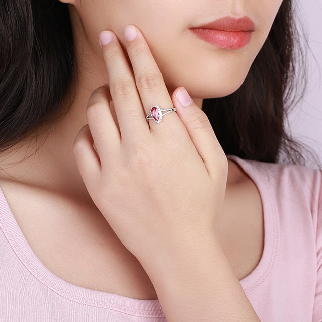 14k Gold 1.52 Ctw Natural Spinel & Diamond Ring - 6