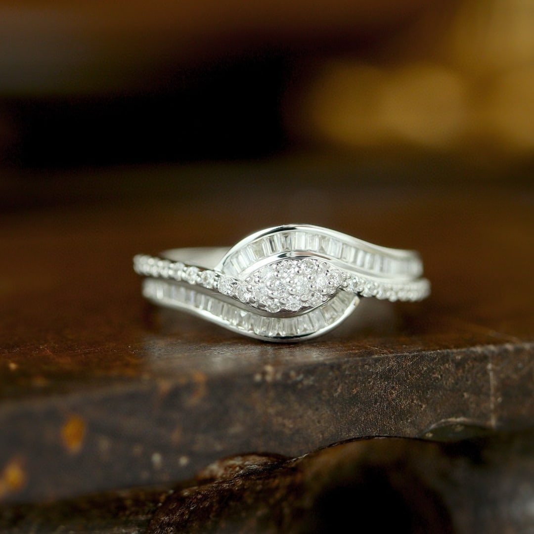 14k Gold 0.50 Ct Natural H Diamond Ring (1 of 7)