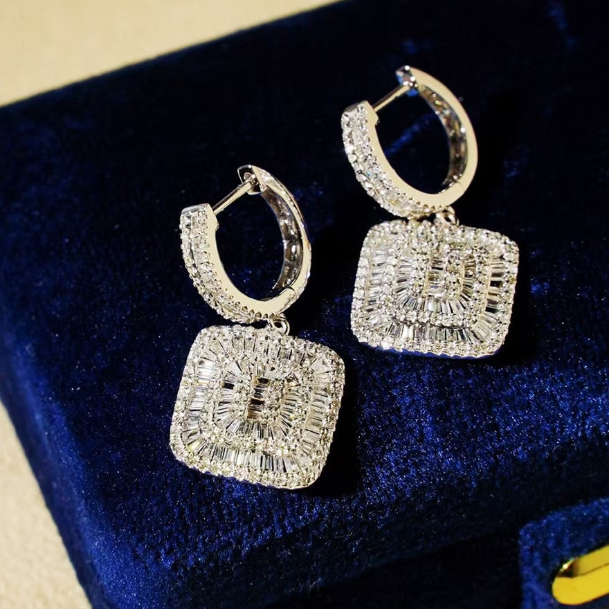 14k Gold 1.3 Ct Natural H Diamond Earrings (1 of 7)