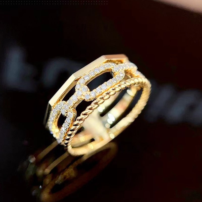 14k Gold 0.23 Ct Natural H Diamond Ring (1 of 5)