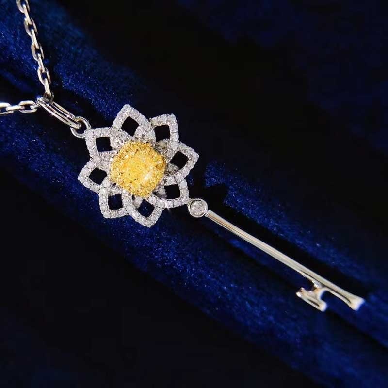 14k Gold 0.5 Ct Natural Color Diamond Pendant( Without Chain ): Ref:231079195 // gold content:14k gold // main gemstone:color diamond // shape:multiple // carat weight:0. 5ct // clarity grade:vs-si // color:color // treatment:natural // Condition: NewLow