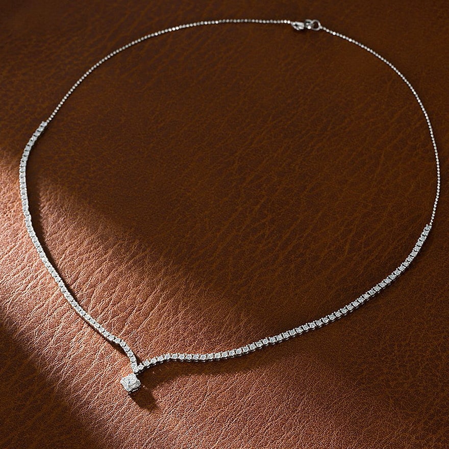 14k Gold 2.46 Ct Natural H Diamond Necklace: Ref:231080332 // gold content:14k gold // main gemstone:diamond // shape:multiple // carat weight:2. 46ct // clarity grade:vs-si // color:h // treatment:natural // Condition: NewLow Estimate: