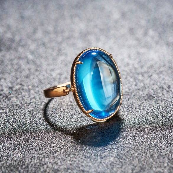 14k Gold 15.52 Ct Natural Topaz Ring - 3