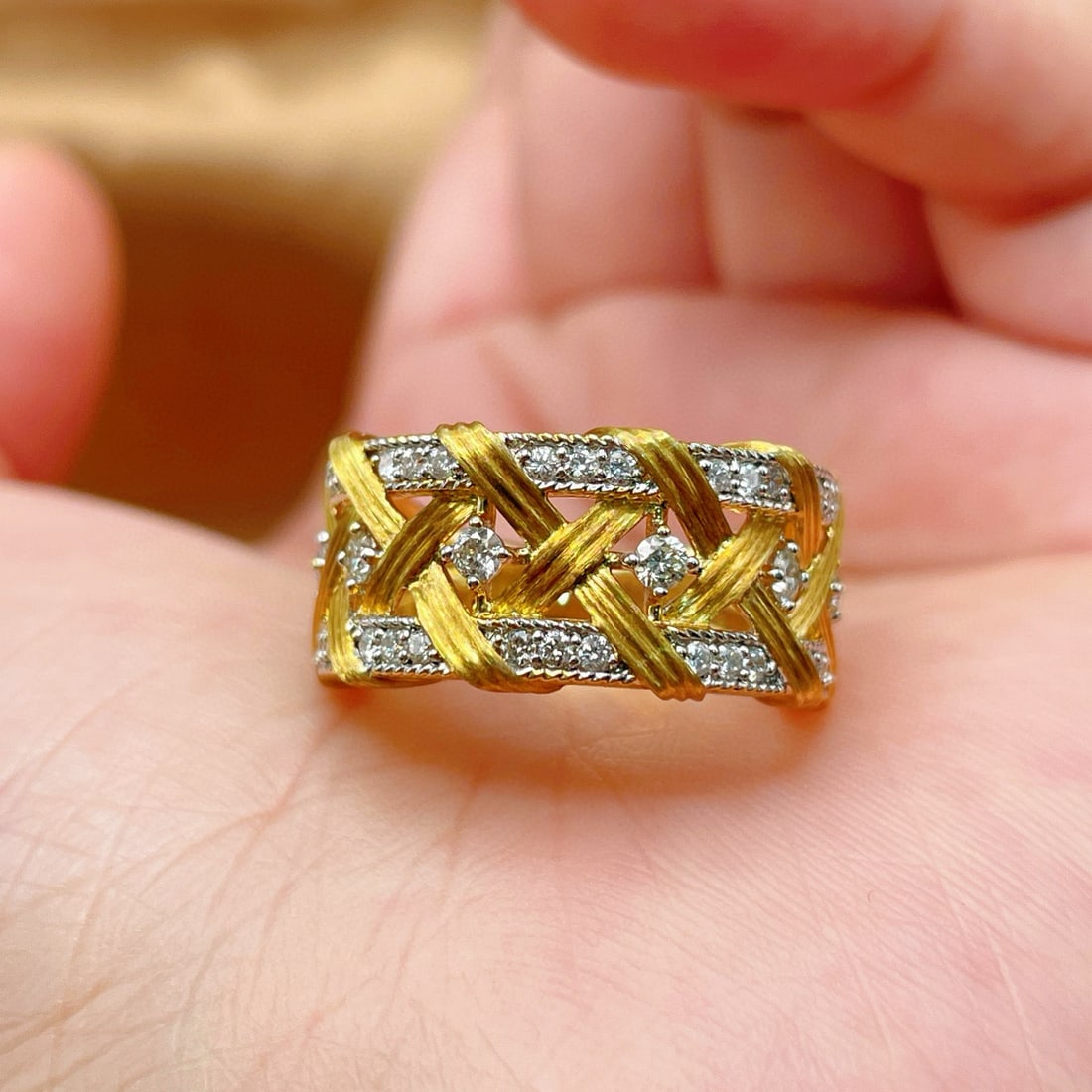 14k Gold 0.58 Ct Natural H Diamond Ring (1 of 7)