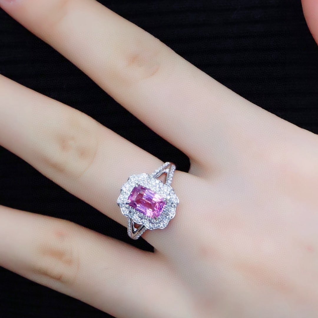 14k Gold 2.22 Ctw Natural Spinel & Diamond Ring - 4