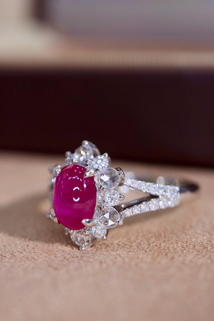 14k Gold 1.59 Ctw Natural Ruby & Diamond Ring - 7