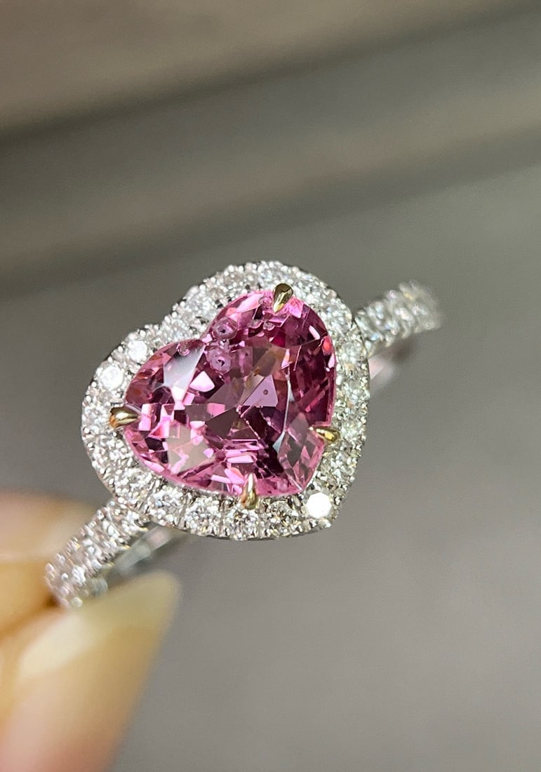 14k Gold 2.65 Ctw Natural Spinel & Diamond Ring - 2