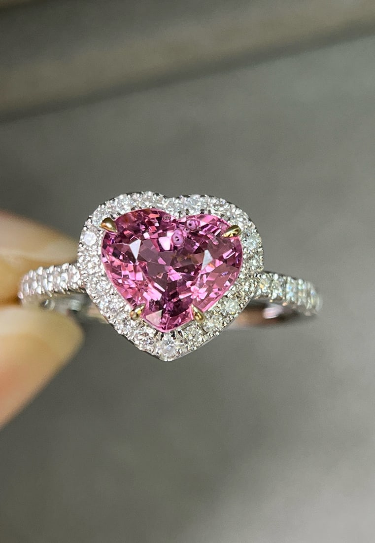 14k Gold 2.65 Ctw Natural Spinel & Diamond Ring - 4