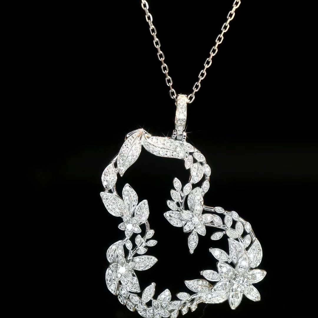 14K GOLD 0.45 CT NATURAL H DIAMOND PENDANT( WITHOUT CHAIN ) (1 of 1)