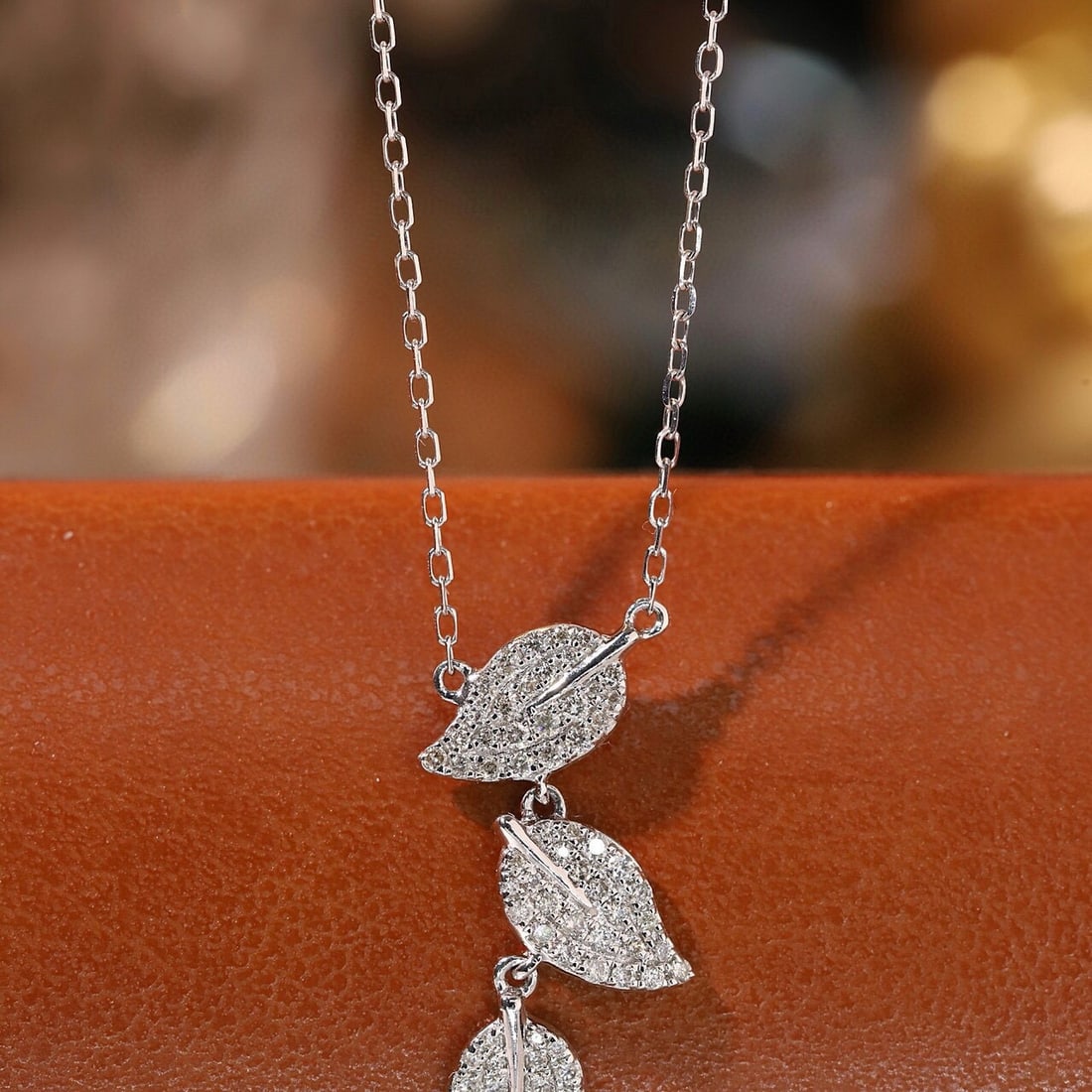 14K GOLD 0.2 CT NATURAL H DIAMOND NECKLACE (1 of 1)