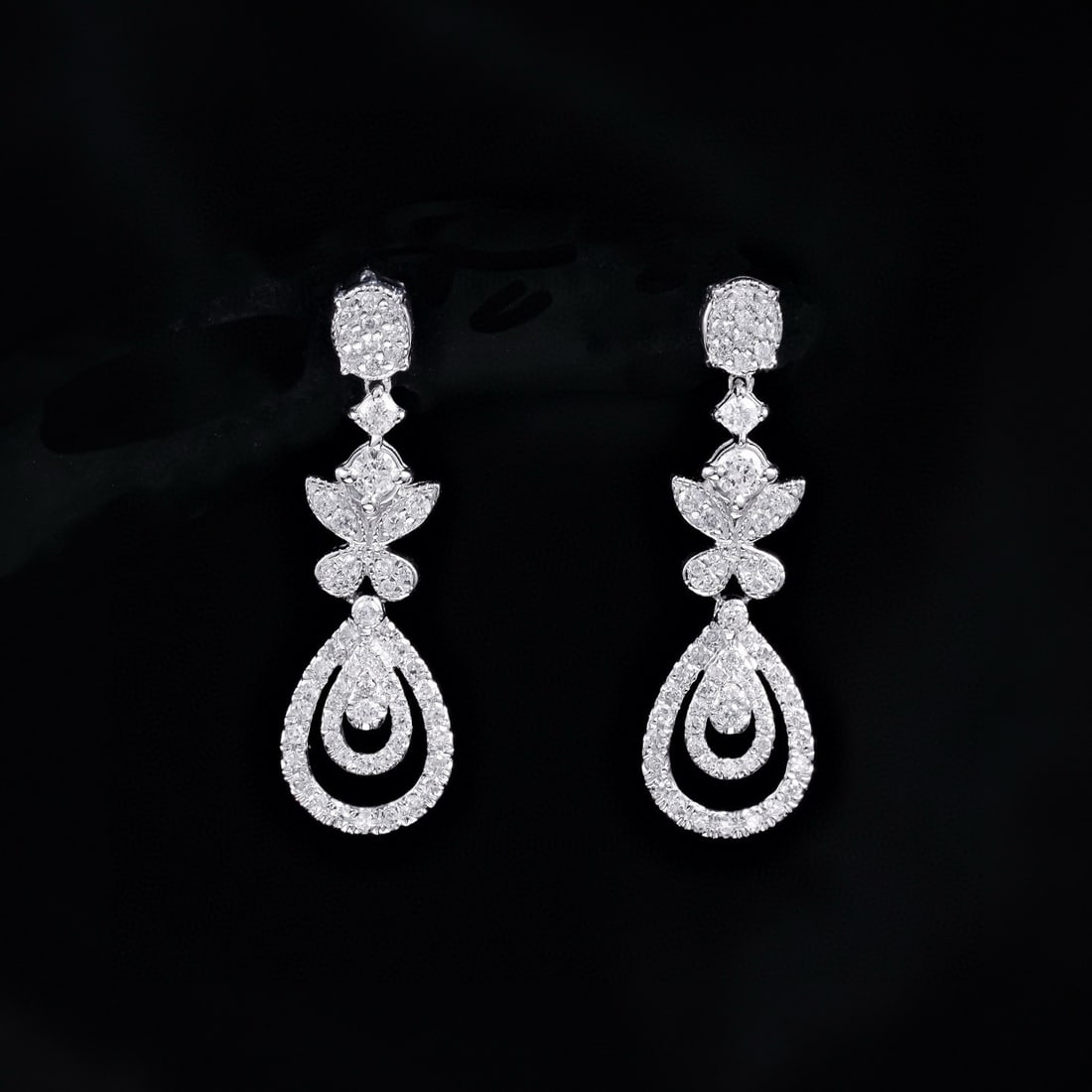 14K GOLD 0.9 CT NATURAL H DIAMOND EARRINGS (1 of 1)