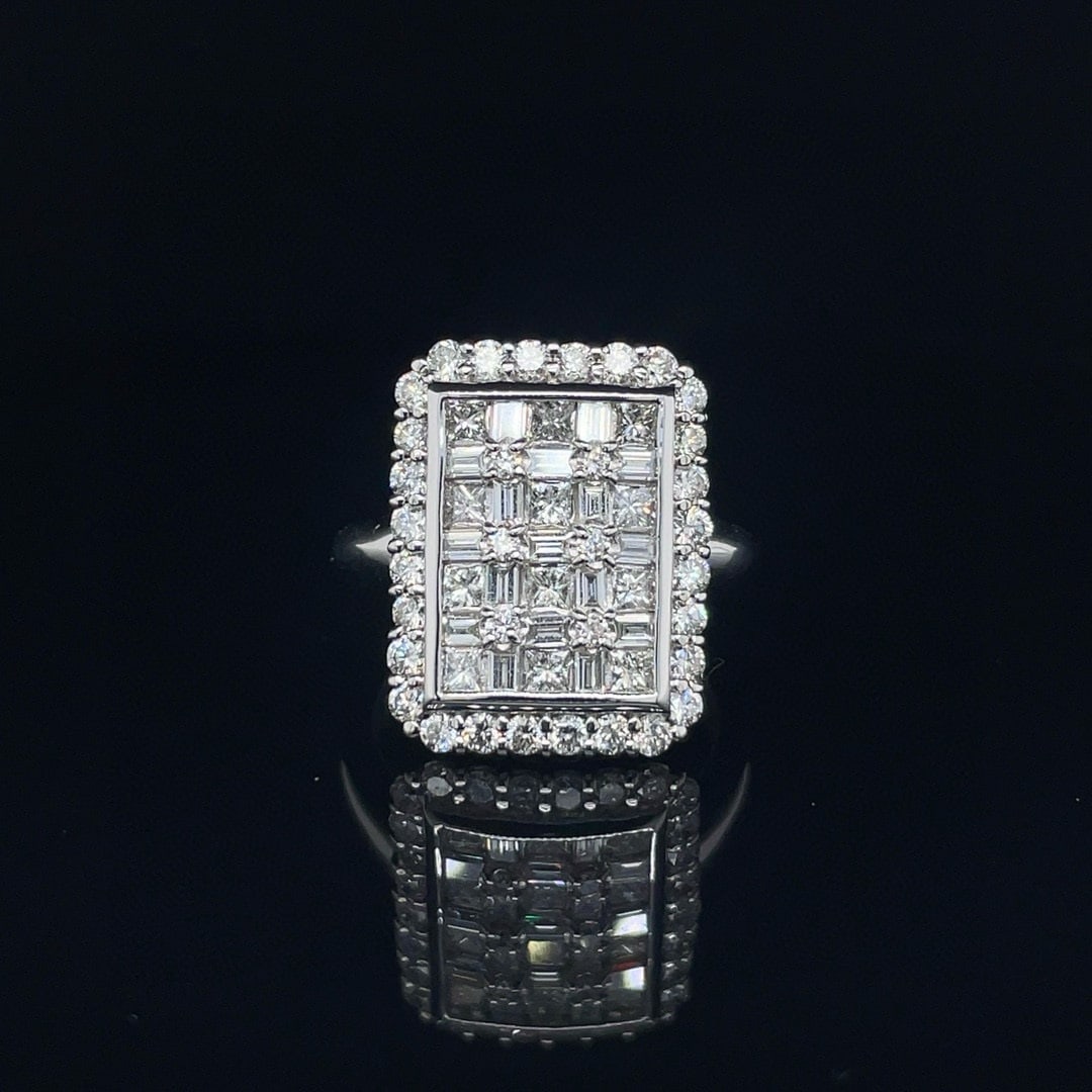 14K GOLD 2 CT NATURAL H DIAMOND RING (1 of 1)