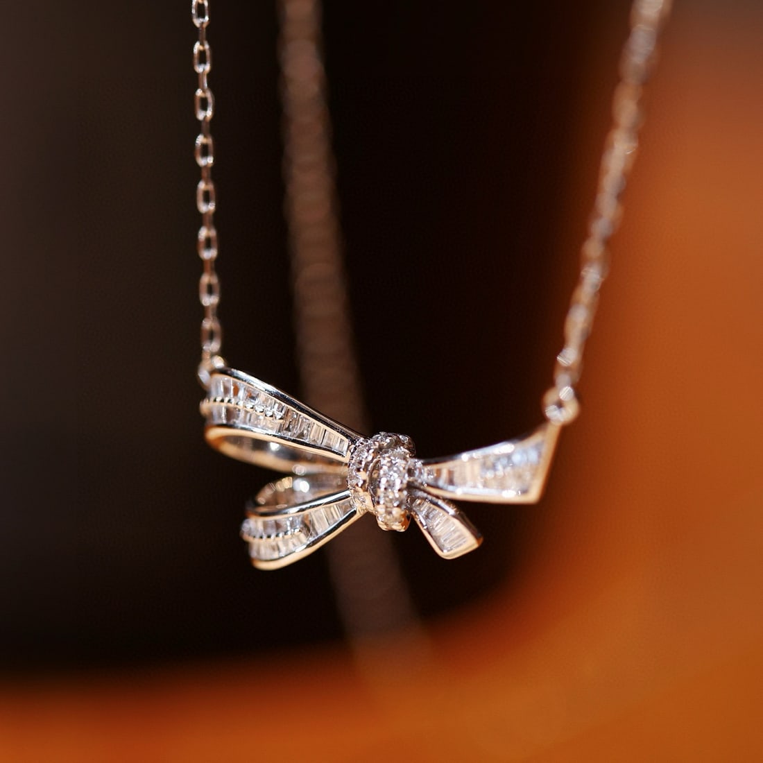 14K GOLD 0.26 CT NATURAL H DIAMOND NECKLACE (1 of 1)