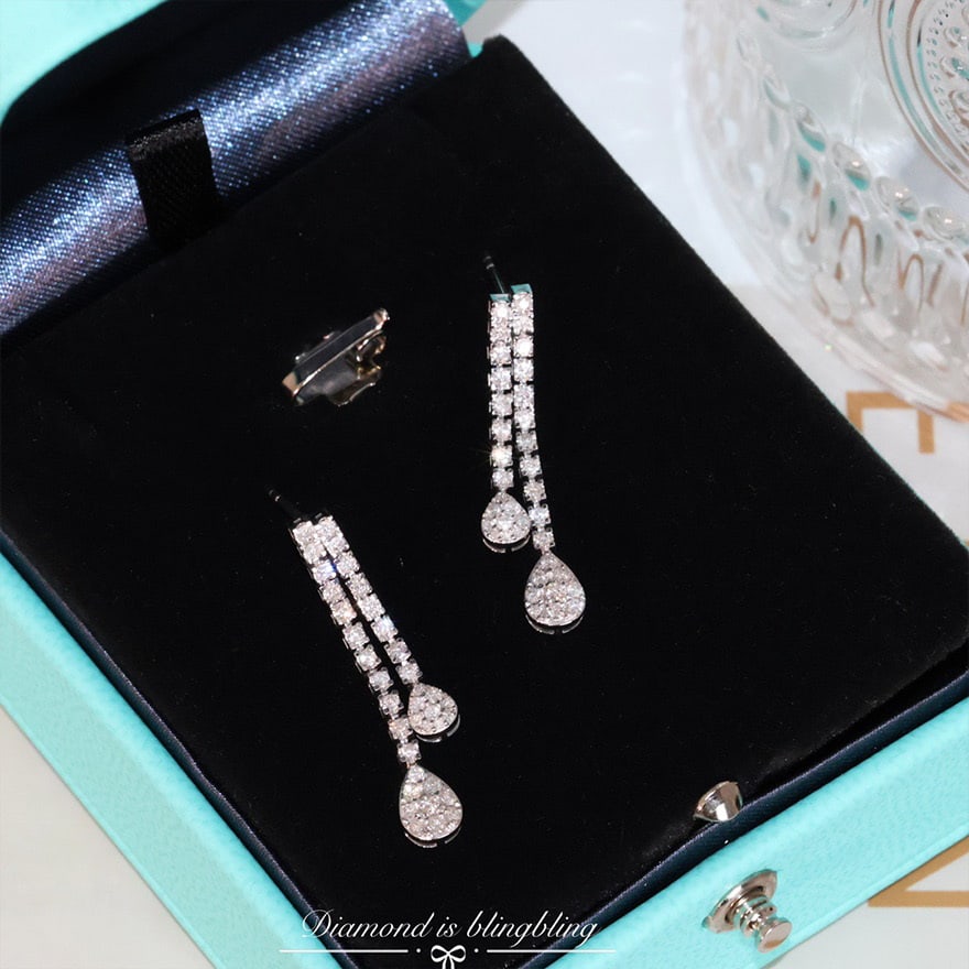 14K GOLD 0.8 CT NATURAL H DIAMOND EARRINGS (1 of 1)