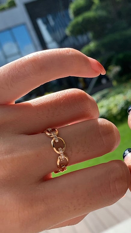 14K GOLD 0.12 CT NATURAL H DIAMOND RING (1 of 1)