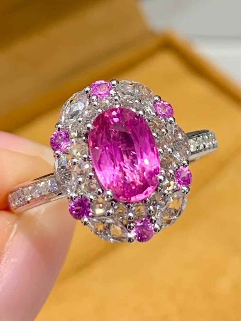 14k Gold 1.22 Ct Natural Sapphire & Diamond Ring (1 of 7)