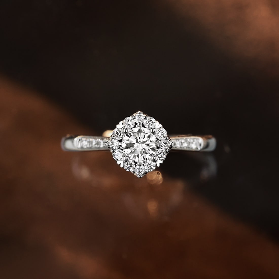 14k Gold 0.3 Ct Natural H Diamond Ring (1 of 6)