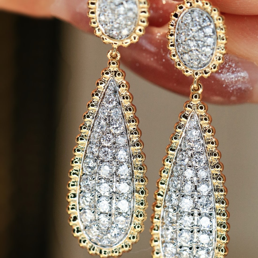 14k Gold 0.82 Ct Natural H Diamond Earrings (1 of 7)