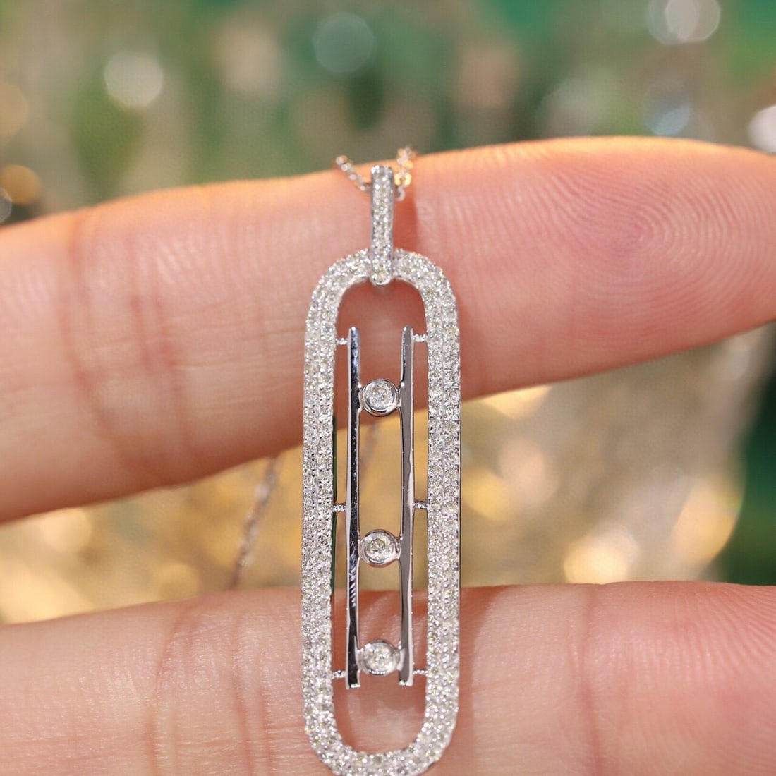 14k Gold 0.5 Ct Natural H Diamond Necklace - 2